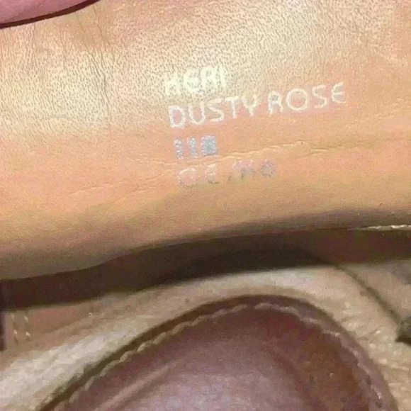 Earth Women's Sz 11 Nubuck Leather Keri Dusty Rose Peep Toe Perforated... - Picture 6 of 6